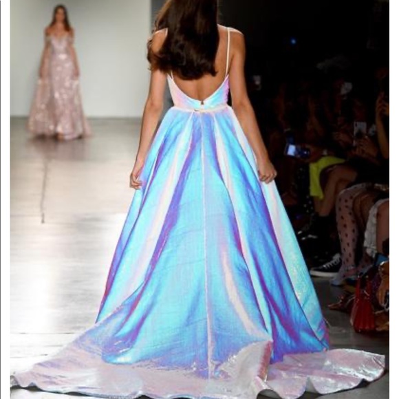Ps6521S Iridescent Prom Gown - Picture 4 of 11